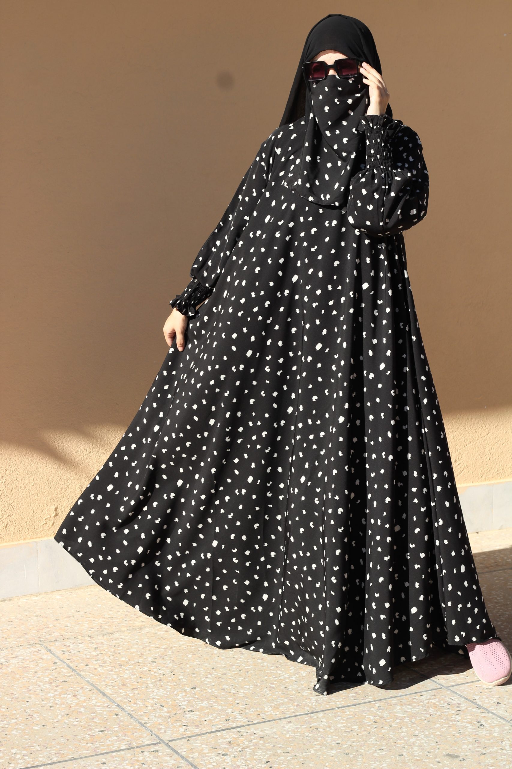 Feather Printed Maxy Abaya