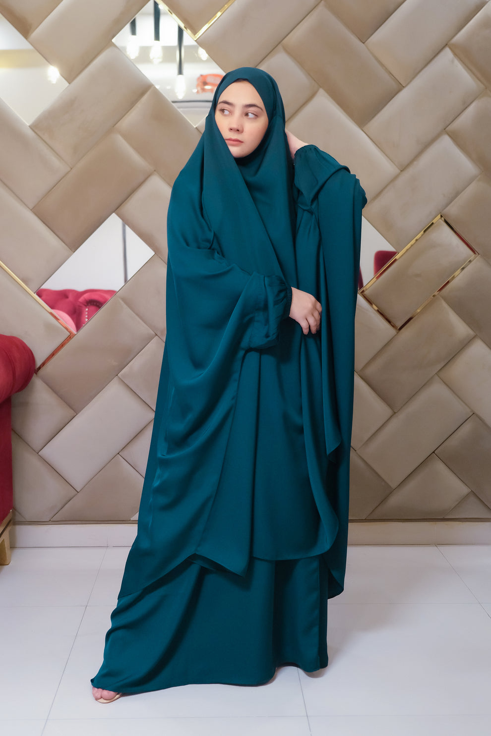 Teal Three Peice Jilbab