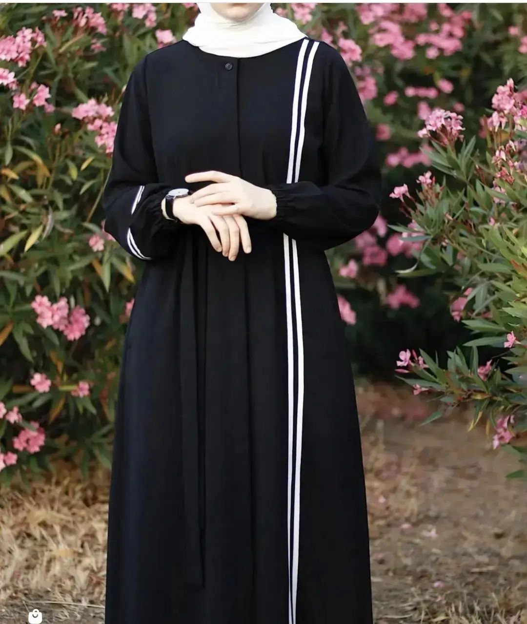 Black Stripe Abaya