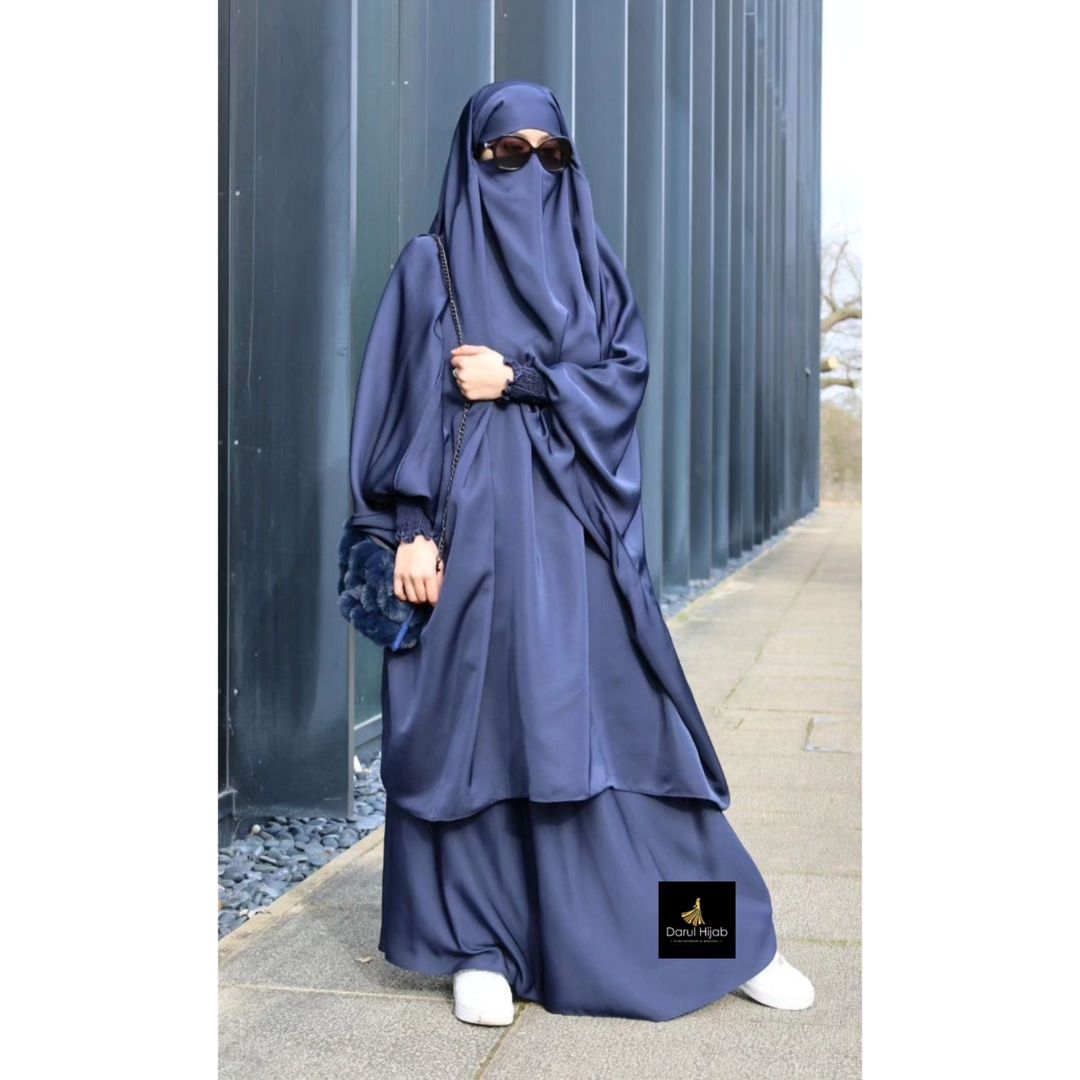 Royal Blue Three Peice Jilbab