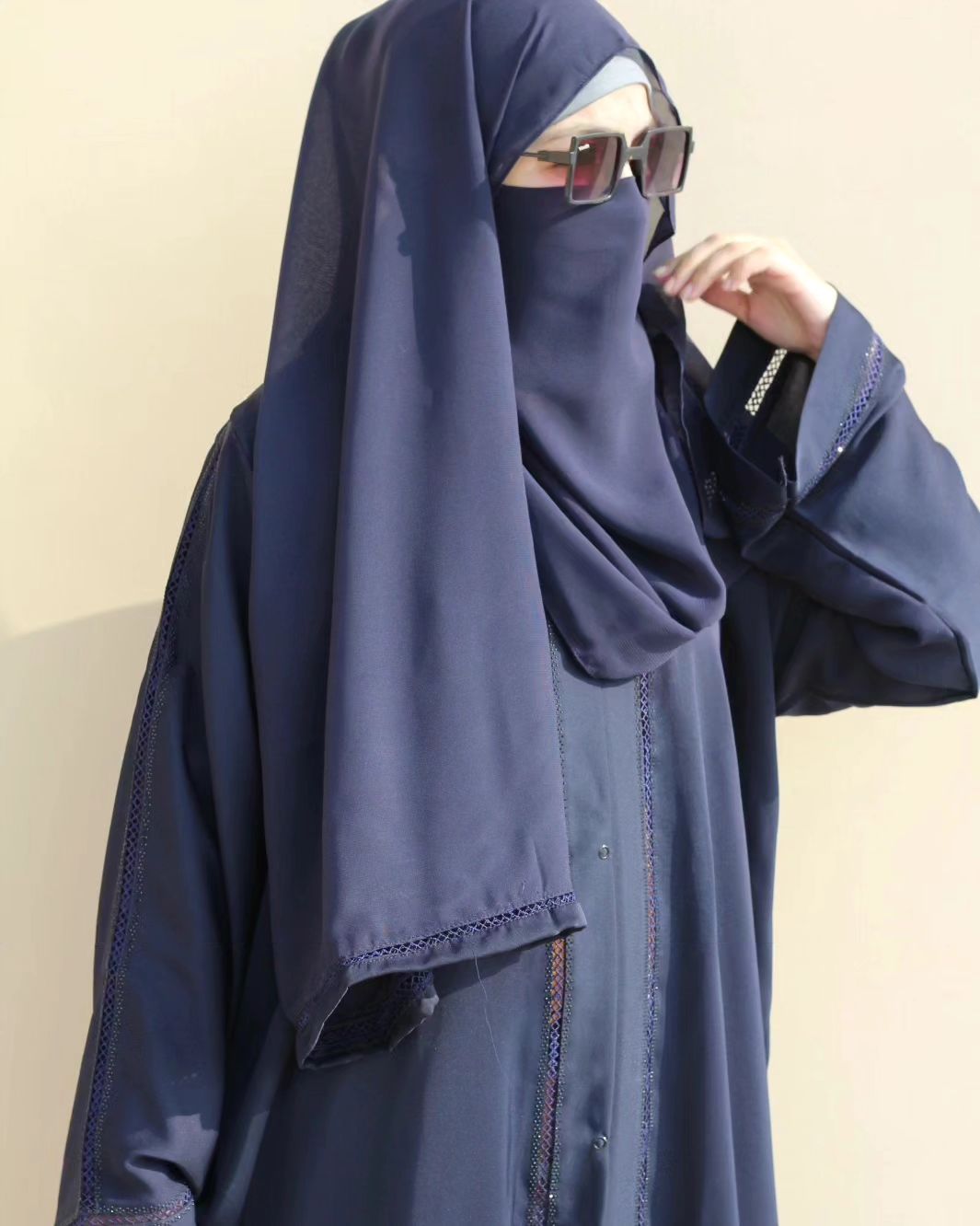 Blue Lace Abaya