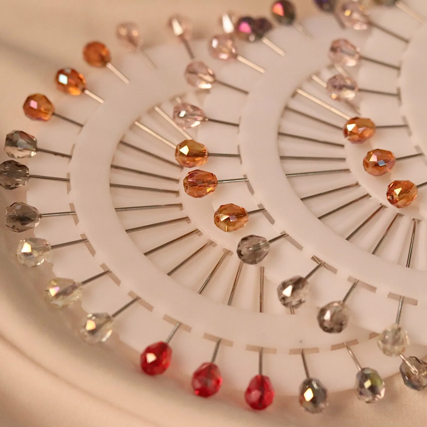 Crystal Geometrical Beads Pins