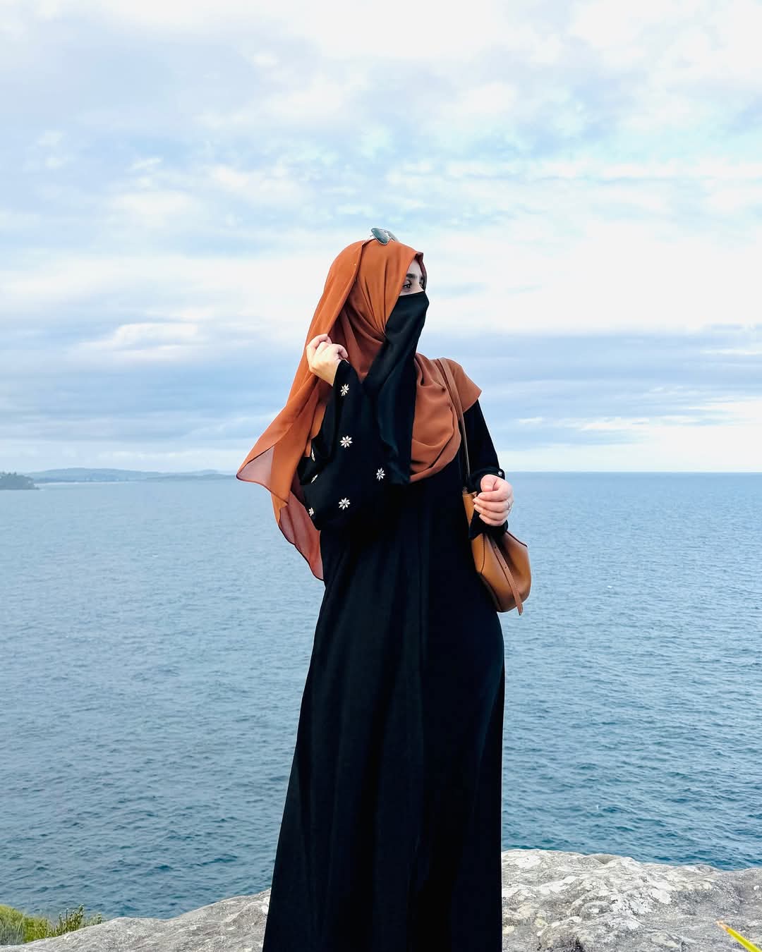 Sunflower Embroidered Abaya
