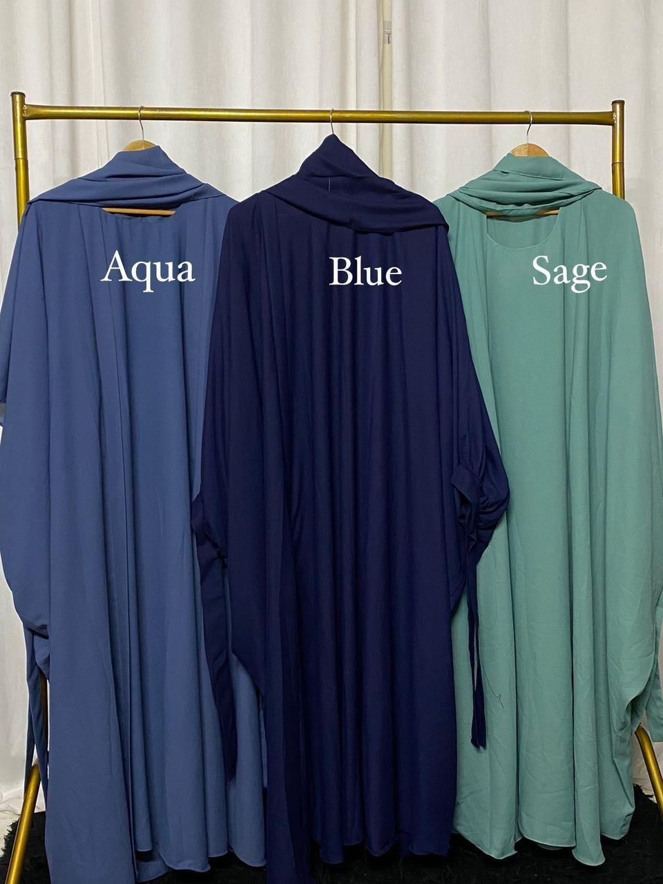TIE Kaftan Abaya (Skyblue)
