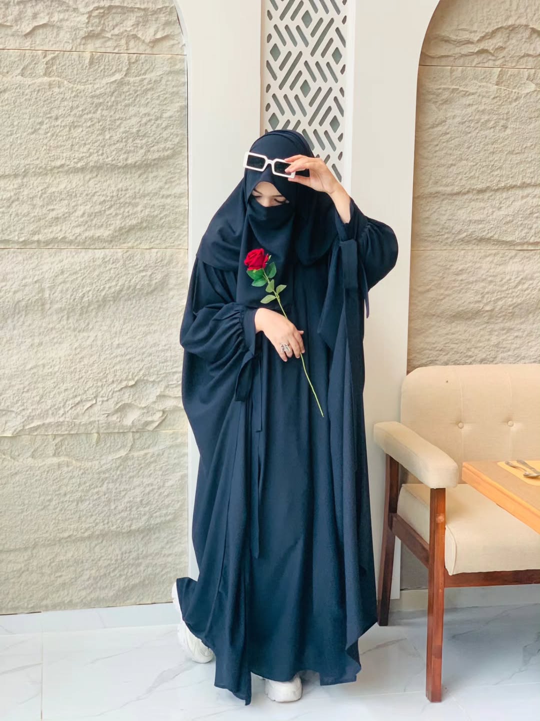 TIE Kaftan Abaya✨🌼 (Blue)