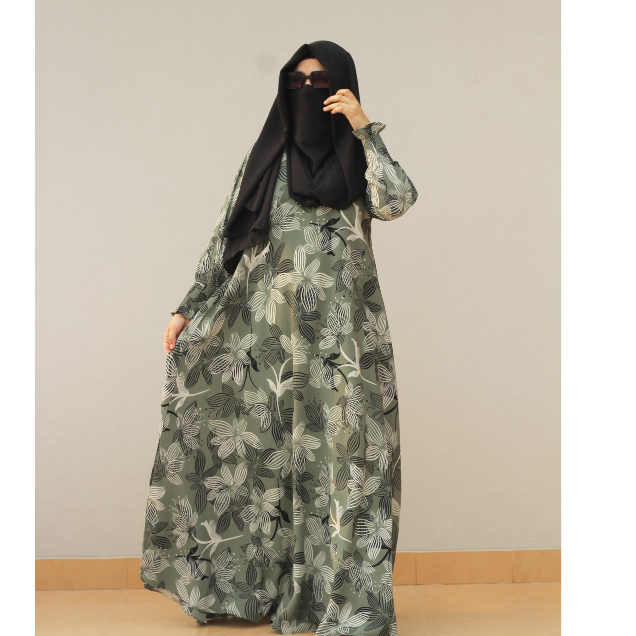 Olive printed Maxy ✨